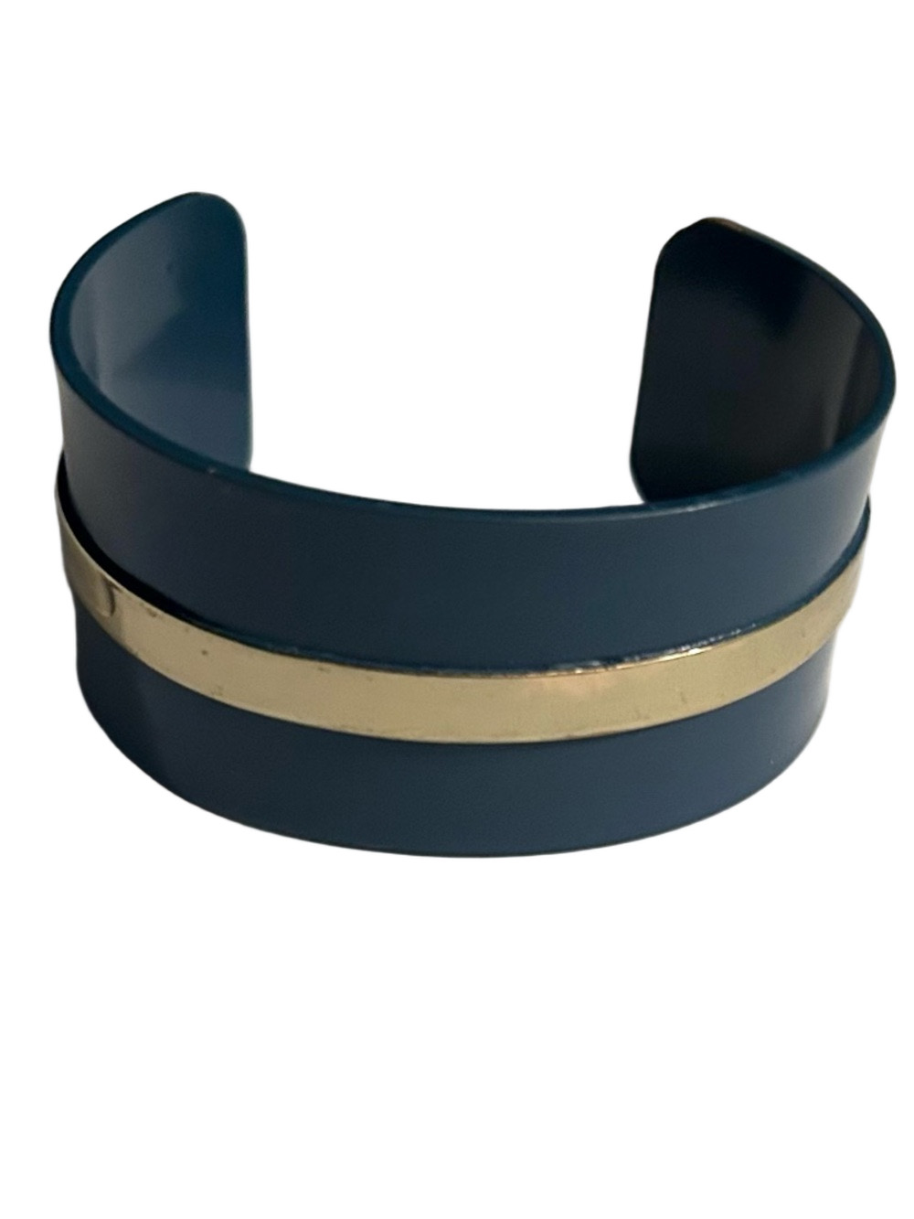 Banana Republic  Blue Cuff Bracelet with Gold Stripe